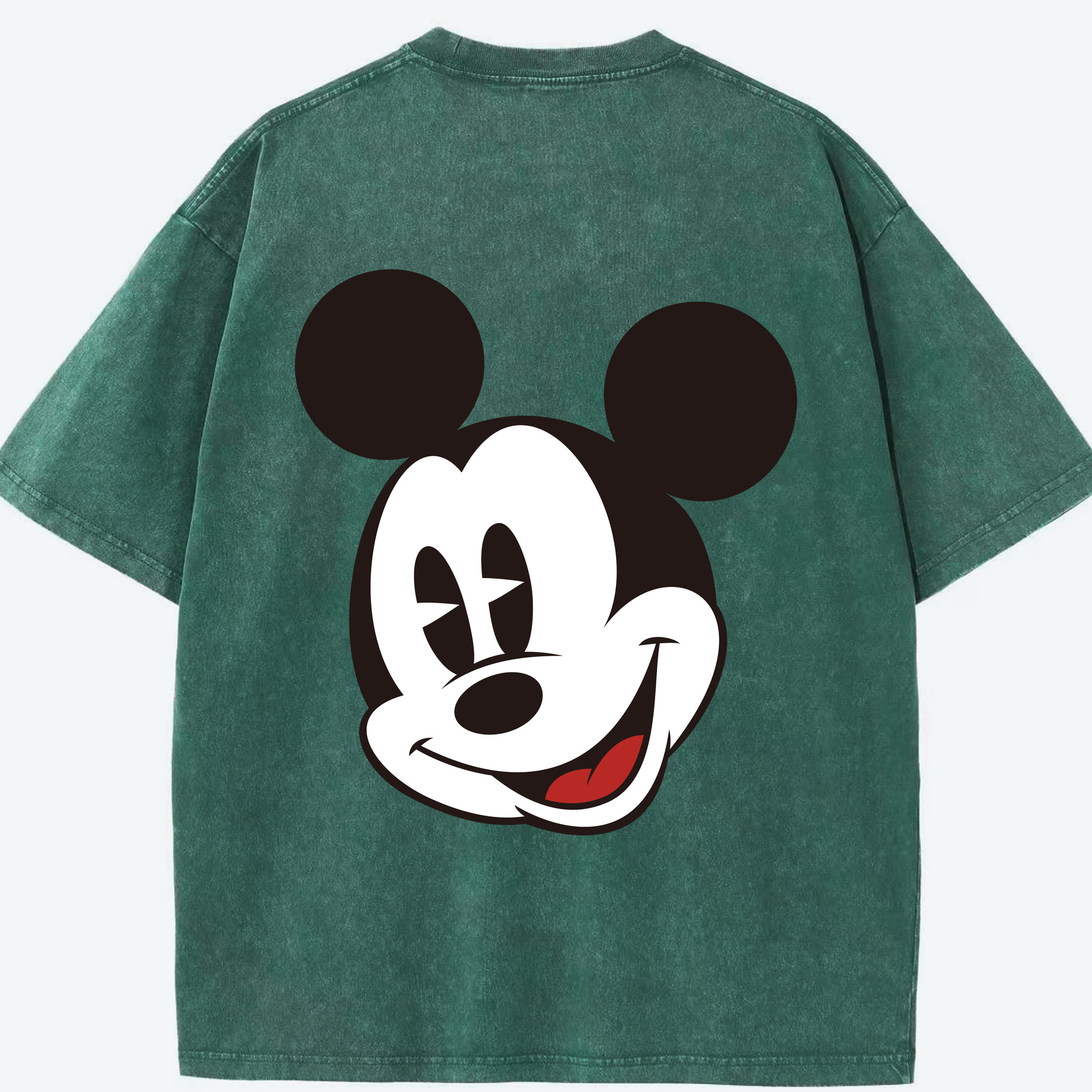 （画像用） ミッキーマウス Mickey Mouse 綿100% ヴィンテージ風 半袖Tシャツ（背面プリント）